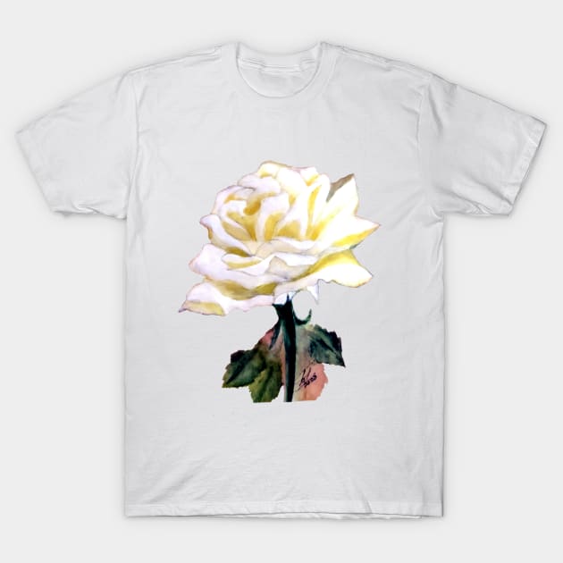 White rose T-Shirt by Frezmade